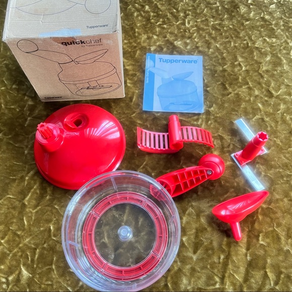 Tupperware Kitchen Tupperware Quick Chef Food Processor Chopper Red